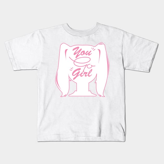 You Go Girl Script Kids T-Shirt by BilalArt95